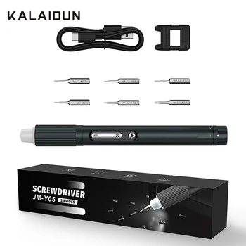 Набор от прецизни електрически отвертки KALAIDUN, електрическа безжична отвертка с набор от линии за предаване на данни, професионални електрически инструменти за ремонт