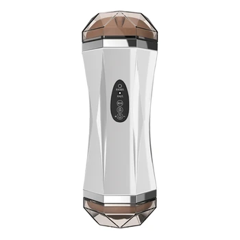 Напълно автоматична играчка за мастурбация за мъже, 8 честотни режима на вибрацията, вибрационната чаша за мастурбация, секс-играчка без ръце N7YB