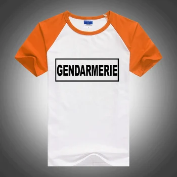 Нова френската Жандармерия PSIG 2023, мъжки ежедневни летни тениски в стил харадзюку с удобен лоскутным модел, модни дрехи с къс ръкав