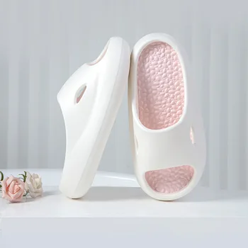 Нови дамски мъжки сандали с дебела платформа, изчислителни чехли, мъжки плажни сандали с мека подметка от EVA, лятна устойчива на плъзгане обувки за баня