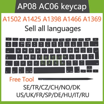Нови клавишите AP08 AC06 keycaps с Инструмент за Macbook Pro Retina A1398 A1425 A1502 Air A1466 A1369 2012 2013 2014 2015 години на издаване