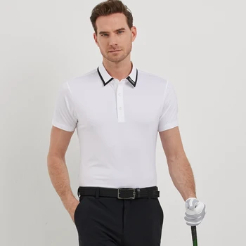 Облекло за голф Teetimes, мъжки t-shirt, быстросохнущий дишаща спортен топ, ежедневни риза поло с ревери, фланелка за голф с къс ръкав