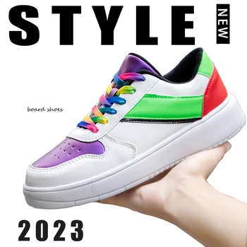 Обувки с волани, мъжки ежедневни обувки от микрофибър, мъжка мода, спортни обувки подходящи цветове за мъже и жени
