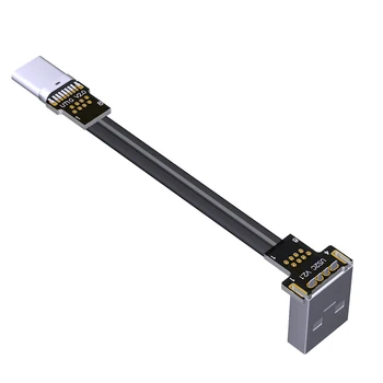 Плосък Кабел за Пренос на Данни USB 2.0 Type A-Type C, 6A, удължителен кабел За Зарядно устройство USB-C с Висок Ток, с 0,48 G/бит/с за USB-устройство PC TV