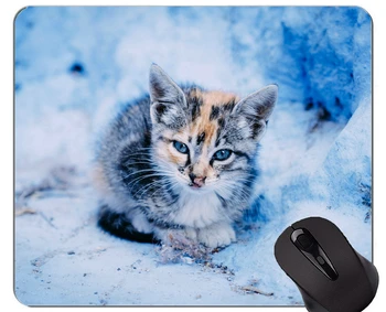 Подложка за мишка с Прошитым Ръба, на Сладко котенце котка Домашен Офис Компютърни Аксесоари Подложки За Мишки