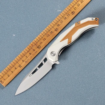 Портативен Сгъваем Нож на Улицата D2 Стомана G10 Дръжка за Оцеляване Къмпинг Спасителна EDC Инструмент