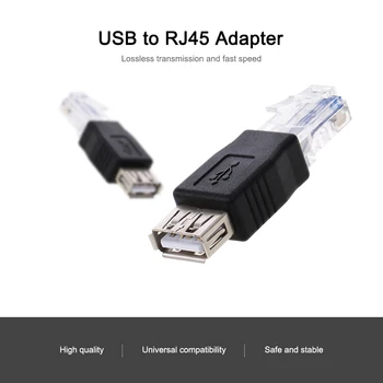 Преносим USB адаптер с RJ-45 USB2.0 Женски към Ethernet RJ-45 штекерный жак адаптер се Използва за ADSL-модем
