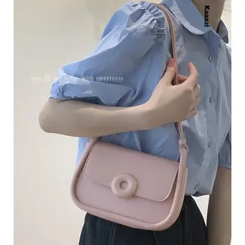 Прости универсални нови 2023 малки чанти през рамо, ежедневни дамски чанта през рамо от кожа на подмишниците, модни чанти луксозен дизайнерски