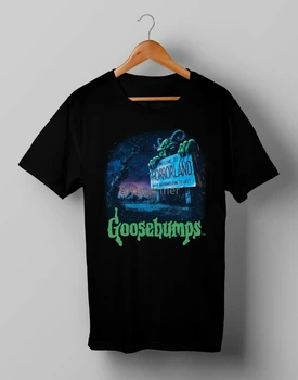 Реколта Тениска Goosebumps Horrorland, Размер S -3Xl, Хит на Продажбите, Тениски от 100% Памук, тениски с Принтом, Къс ръкав