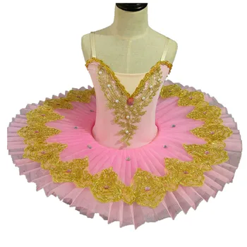 Розова балетна пола-пакетче, костюми за танци dance пакетче за момичета, костюми за изпълнения