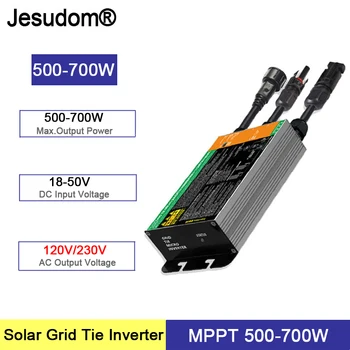 Серия от гарантирания минимален доход 500 W 600 W 700 W MPPT с връзка към слънчевата мрежа микроинвертора DC18V-50V до AC110V-230 v 50 Hz/60 Hz за зареждане на фотоволтаични панели