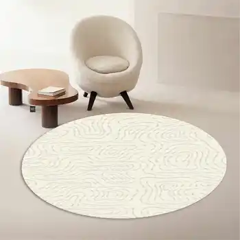 Скандинавски абстрактен геометричен бежов килим за хол, модерен Мек килим, стол, бюро, защита на пол, подложка за спални, подложка за баня