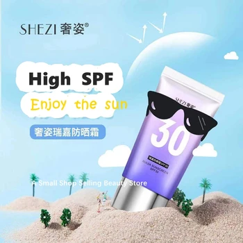 Слънцезащитен крем Shezi за лице и Тяло, избелващ коректор, гланцова основа за грим, слънцезащитен комплект от серията SPF30