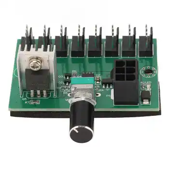 Сплитер фен хъб на контролера NKFV8 1 DC 12V PWM 8 канален компютърен център вентилатор за 4pin 3pin 2pin фенове PC