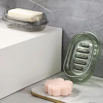 Страхотна Дренажна Кутия за Сапун, Прозрачна Кутия За Съхранение на Сапун, Устойчив Калъф за сапун