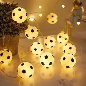 Струнен лампа творческа форма, меко осветление, декоративна празнична парти, футболна низ лампа, подвесное украса за парти
