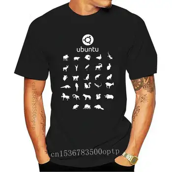 Тениска в мъжкото модерен стил, забавни издания на Ubuntu Linux, тениски за мъже с кръгло деколте, памук дистрибуция на Linux Debian