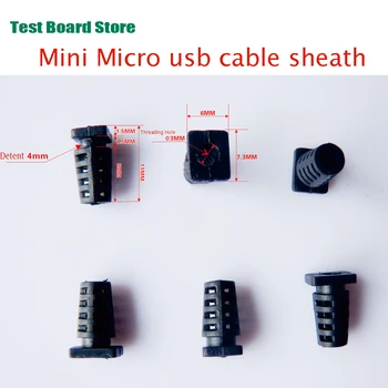 Тест плака 10 бр. мини-кабел, защитен ръкав, USB опашка, Micro USB, опашката ръкав, линия, защитен ръкав, МИНИ-сонда, тел карта