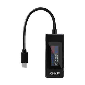 Тестер KWS-065C Type-c Цветен Екран, USB Таблица за измерване на ток и напрежение Двупосочни Тестер