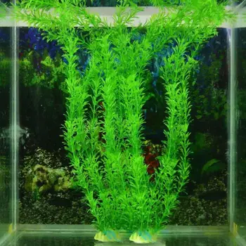 Търговия на едро с Изкуствени зелени морски водорасли за декор на аквариум, имитация на пластмасови водни растения от морски водорасли, Пластмасови растения за аквариум