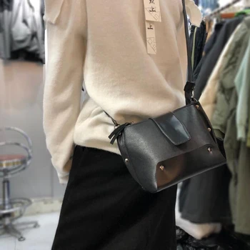 Чанта през рамо от 100% естествена кожа, висококачествен клатч, модни дамски калъф, чанта-месинджър чанта за почивка с двойно предназначение