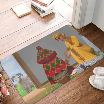Эфиопская живопис, арт подложка за баня, нова година килимче за хола, килима за тераси, за Украса на Дома