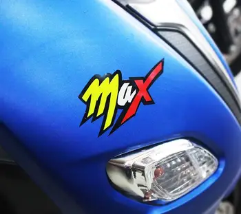 етикети за мотокрос Max Biaggi № 3, стикер на мотоциклет шлем, светоотражающая vinyl стикер за автомобил, стикери състезателен велосипед